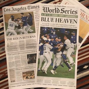 📰 LA TIMES DODGERS WORLD SERIES CHAMPIONS 🏆